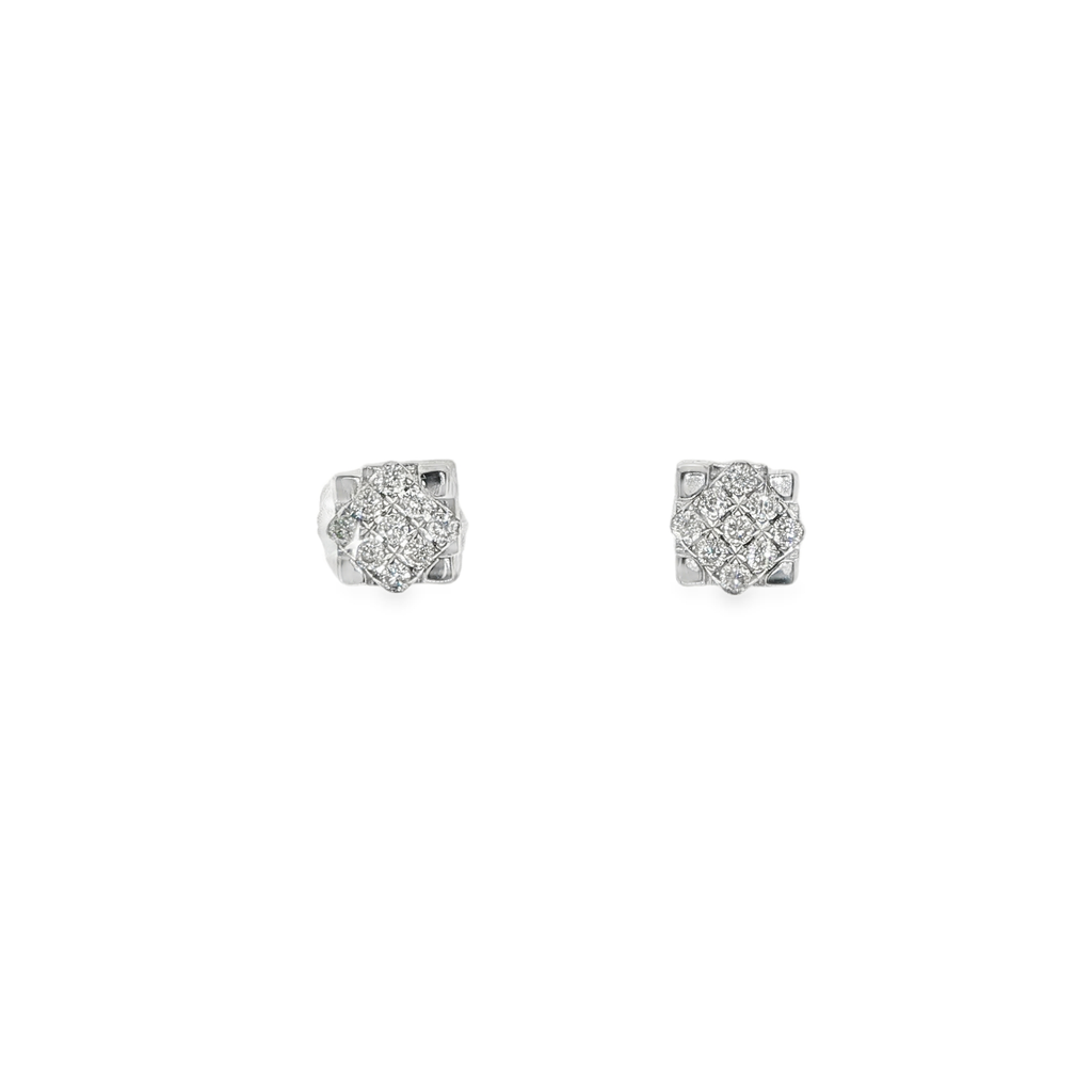 PENDIENTES CUADRADOS CON DIAMANTES