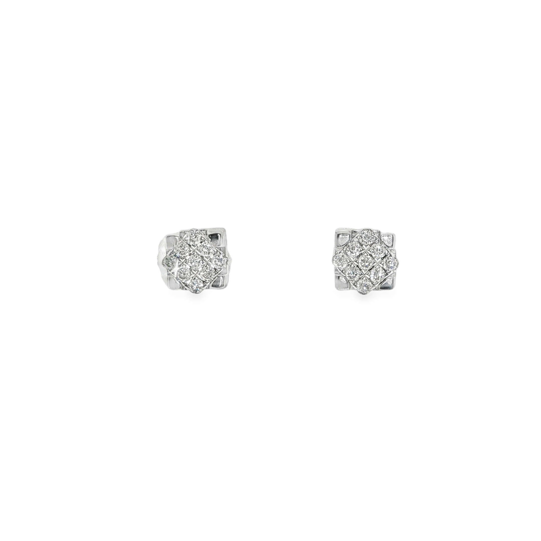 PENDIENTES CUADRADOS CON DIAMANTES