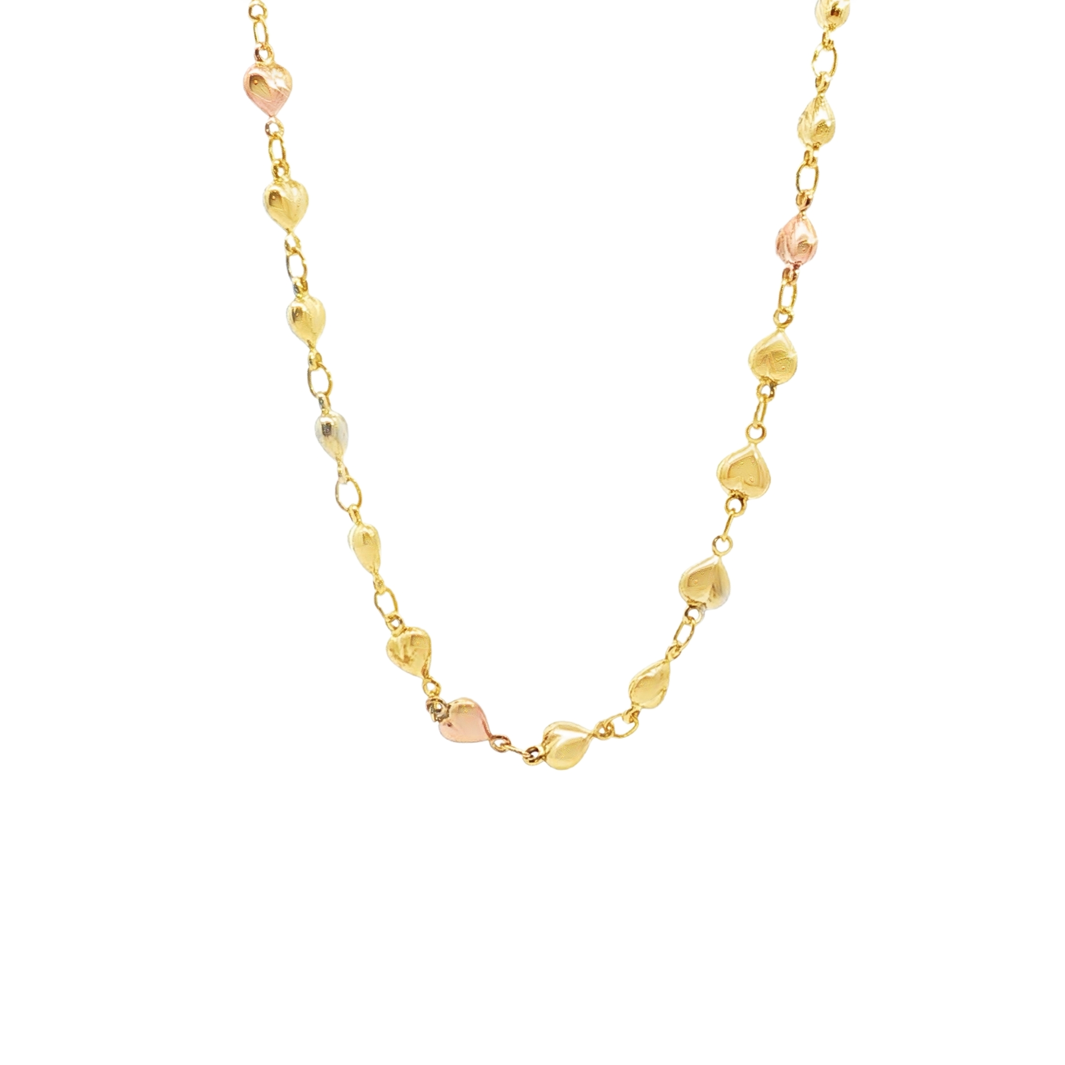 COLLAR CORAZONES TRICOLOR