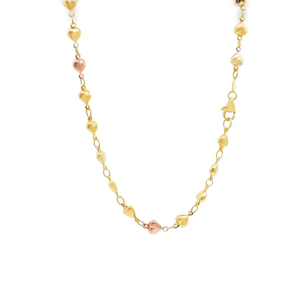 COLLAR CORAZONES TRICOLOR