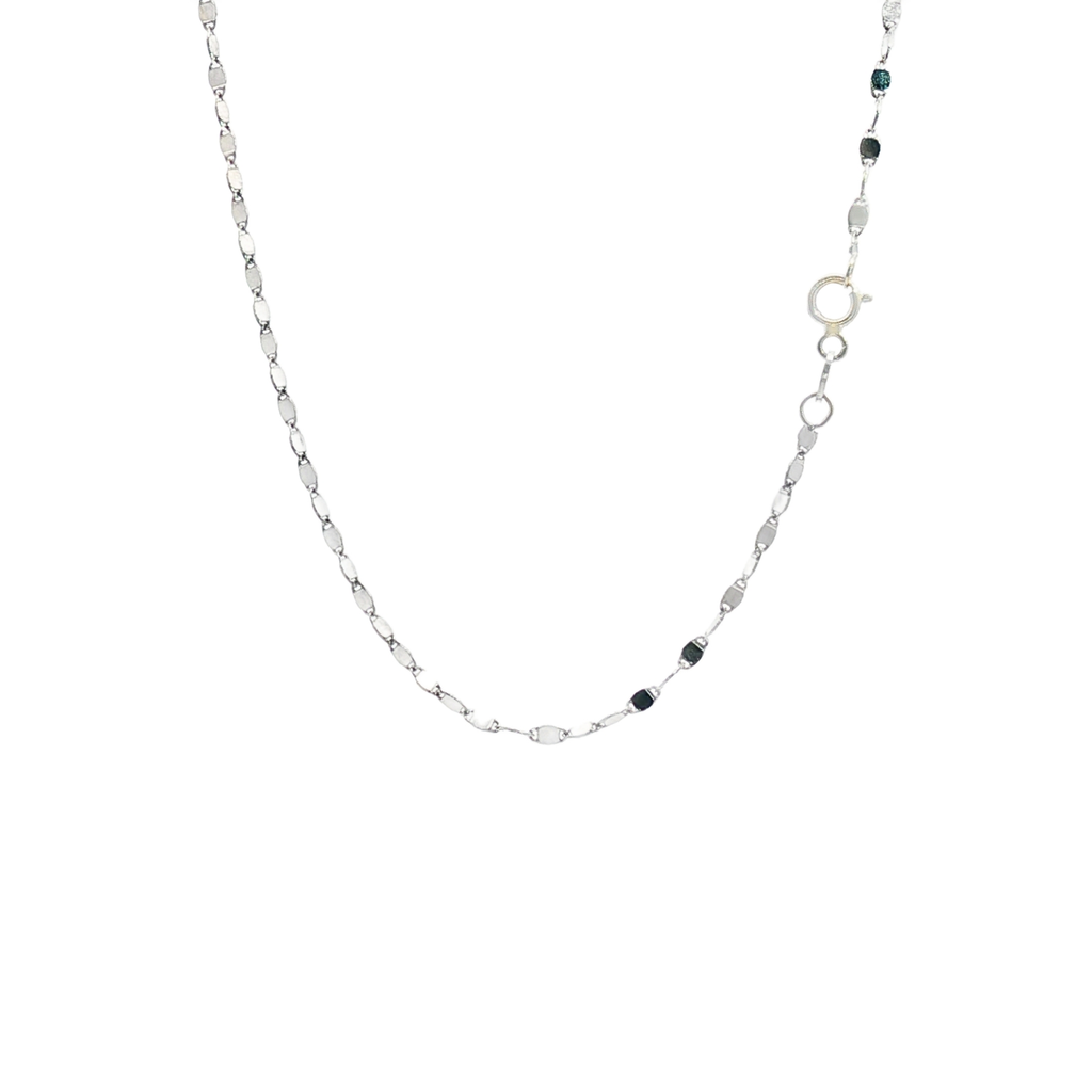 CADENA CIEGA ORO BLANCO