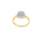 ANILLO BOLA BICOLOR CON CIRCONITAS