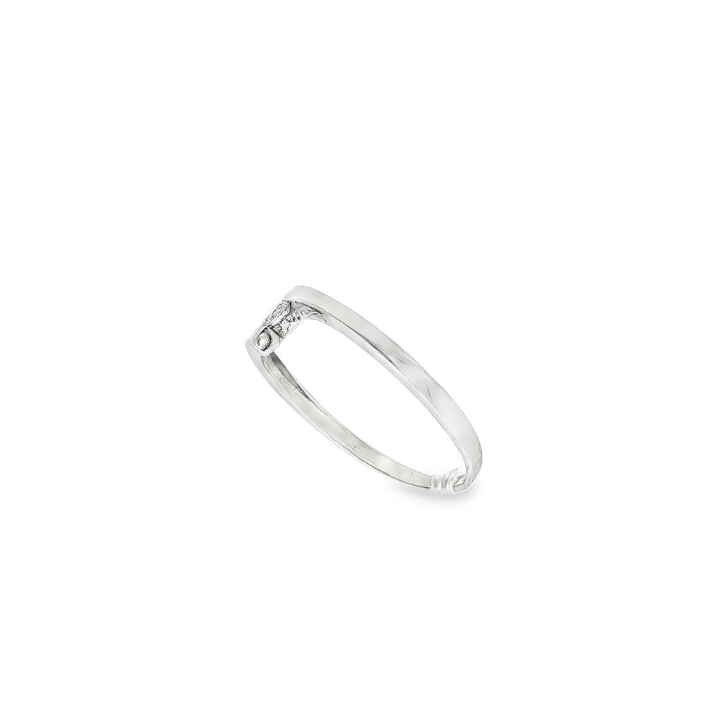 SOLITARIO ORO BLANCO Y BRILLANTE 0,08qt