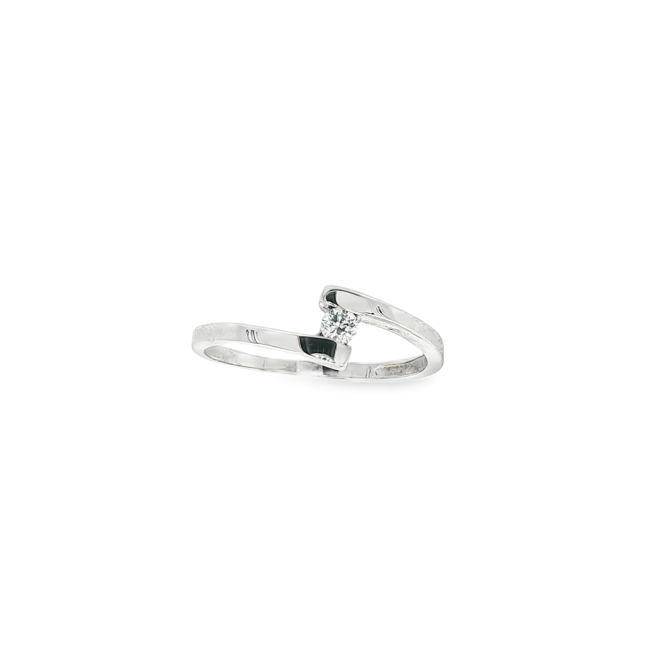 SOLITARIO ORO BLANCO Y BRILLANTE 0,08qt