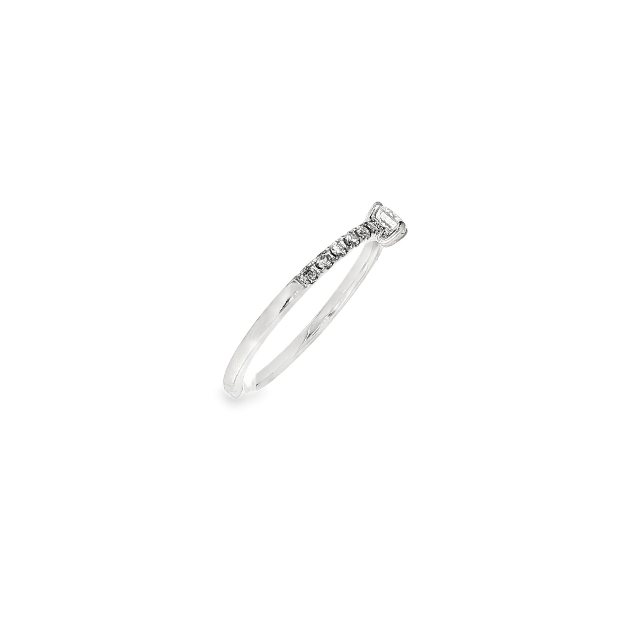 SOLITARIO ORO BLANCO CON BRILLANTES