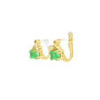 CONJUNTO SORTIJA Y PENDIENTES ESMERALDAS Y BRILLANTES