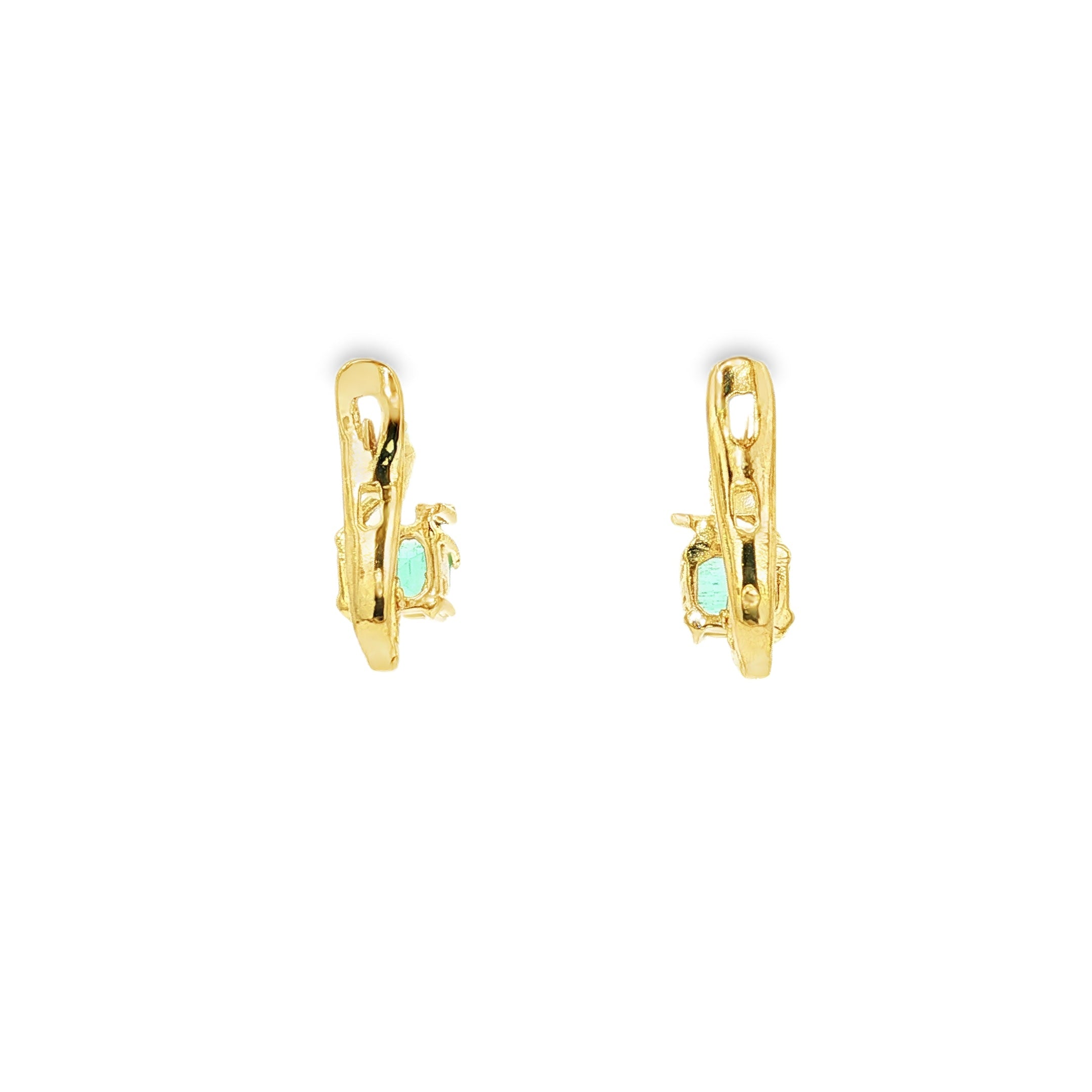 CONJUNTO SORTIJA Y PENDIENTES ESMERALDAS Y BRILLANTES
