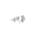 CONJUNTO PENDIENTES Y COLGANTE ORO BLANCO Y BRILLANTES