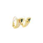 CONJUNTO SORTIJA Y PENDIENTES CON BRILLANTES Y ZAFIRO CORAZON
