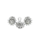 CONJUNTO PENDIENTES Y COLGANTE ORO BLANCO Y BRILLANTES
