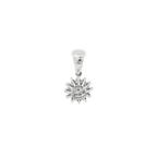 CONJUNTO PENDIENTES Y COLGANTE ORO BLANCO Y BRILLANTES