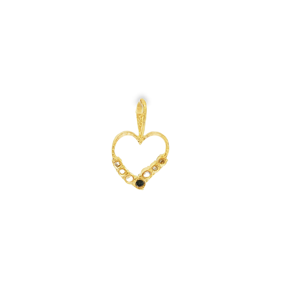 DIJE CORAZON CON CIRCONITAS