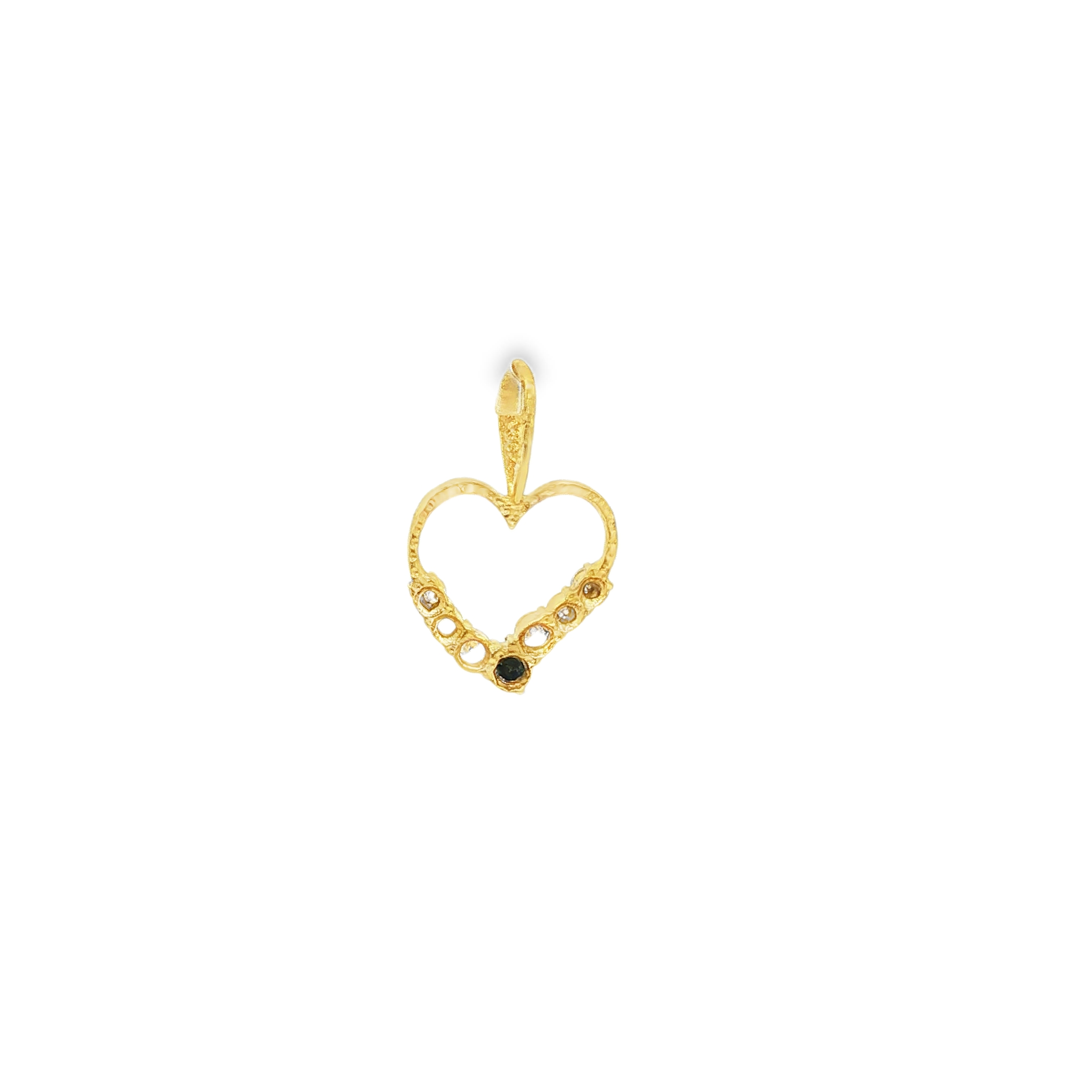 DIJE CORAZON CON CIRCONITAS