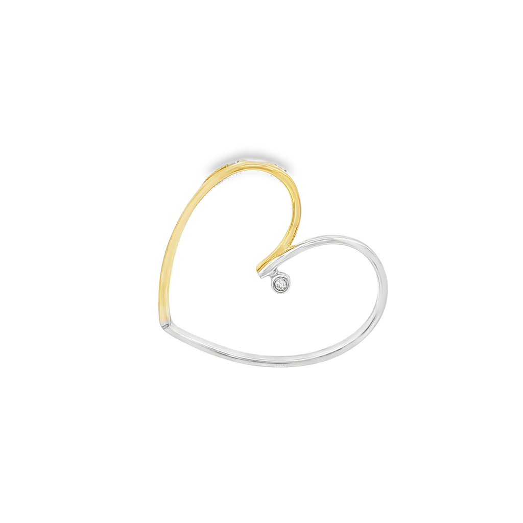 COLGANTE CORAZON BICOLOR