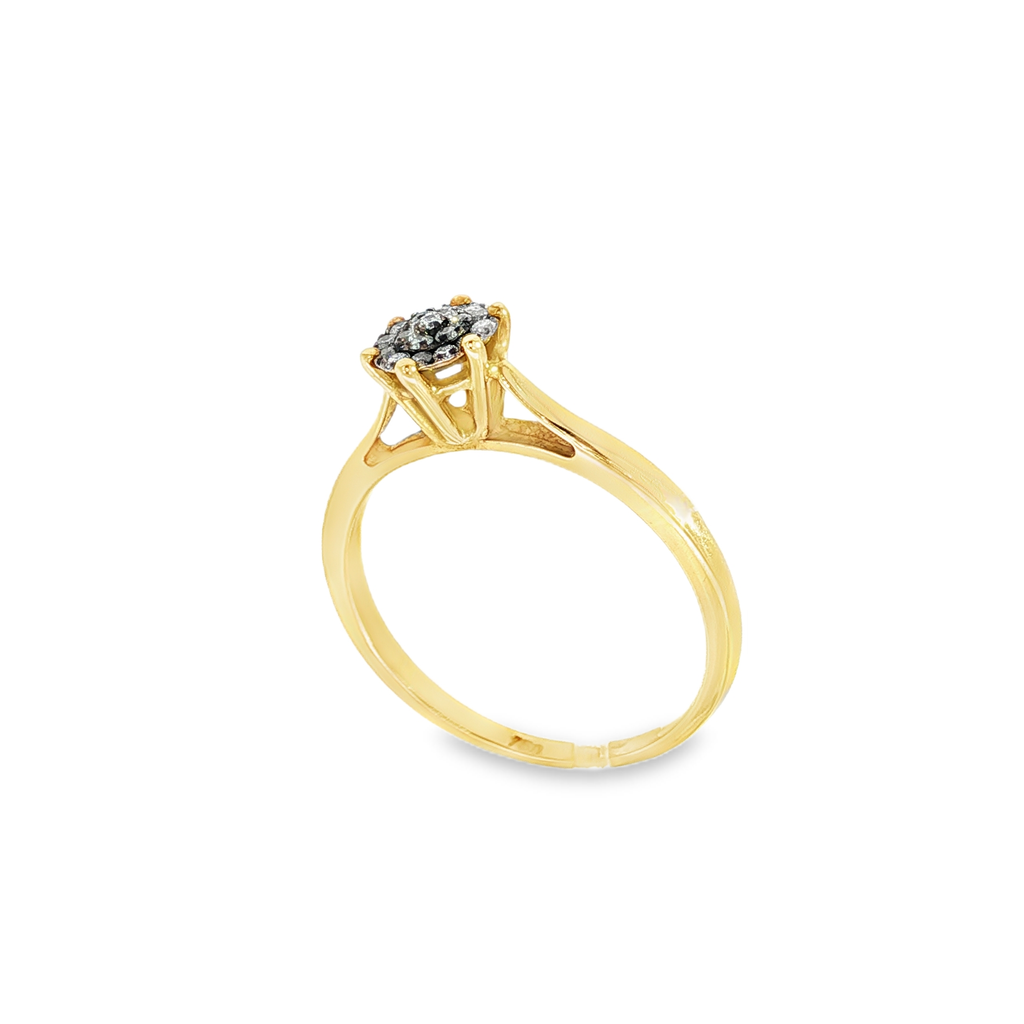 ANILLO FLOR CON BRILLANTES