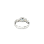 ANILLO PIEDRA  AZUL ORO BLANCO