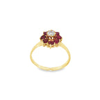 SORTIJA FLOR RUBIES Y DIAMANTE