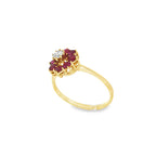 SORTIJA FLOR RUBIES Y DIAMANTE