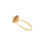SORTIJA FLOR RUBIES Y DIAMANTE