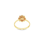 SORTIJA FLOR RUBIES Y DIAMANTE