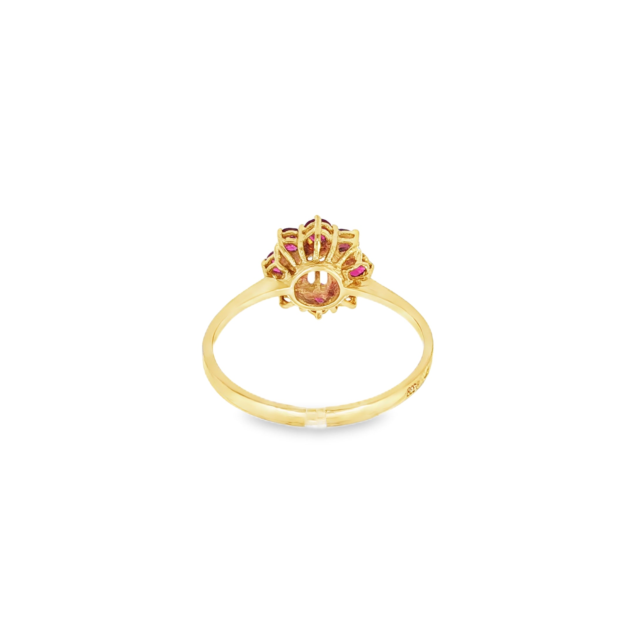 SORTIJA FLOR RUBIES Y DIAMANTE
