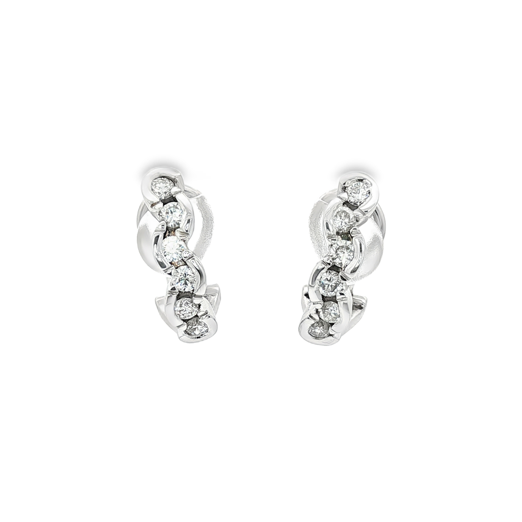 PENDIENTES DE ORO BLANCO CON DIAMANTES