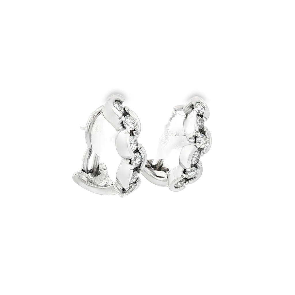 PENDIENTES DE ORO BLANCO CON DIAMANTES