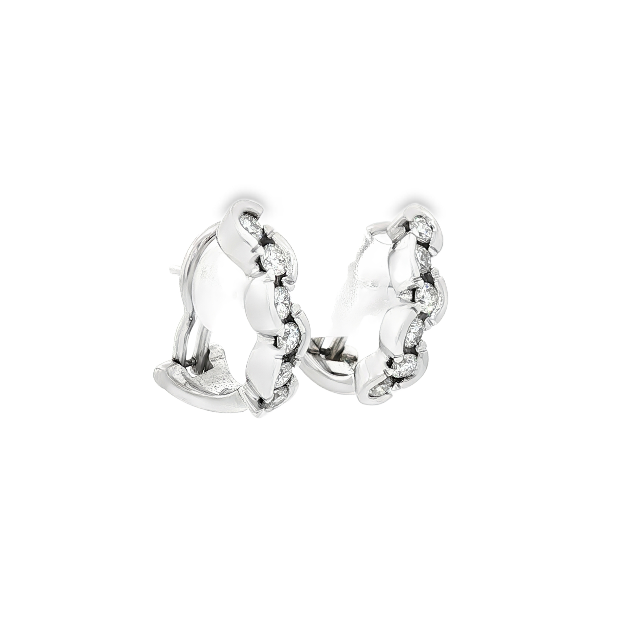 PENDIENTES DE ORO BLANCO CON DIAMANTES