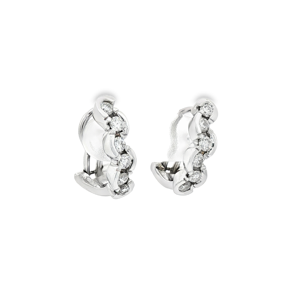 PENDIENTES DE ORO BLANCO CON DIAMANTES