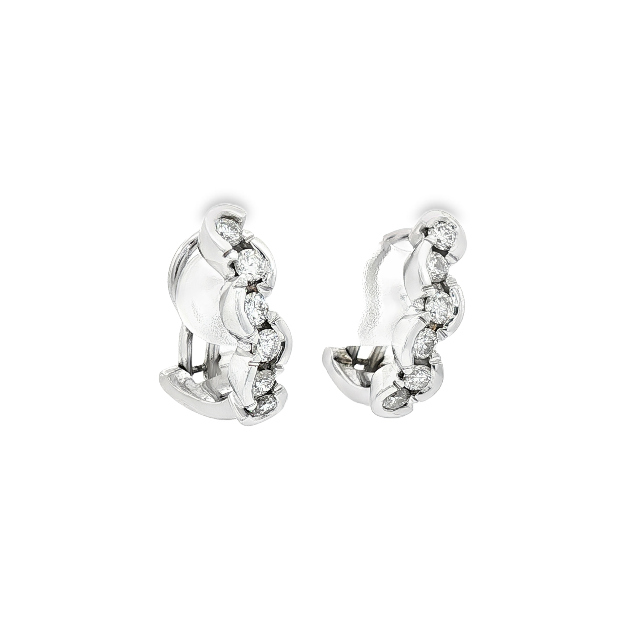 PENDIENTES DE ORO BLANCO CON DIAMANTES