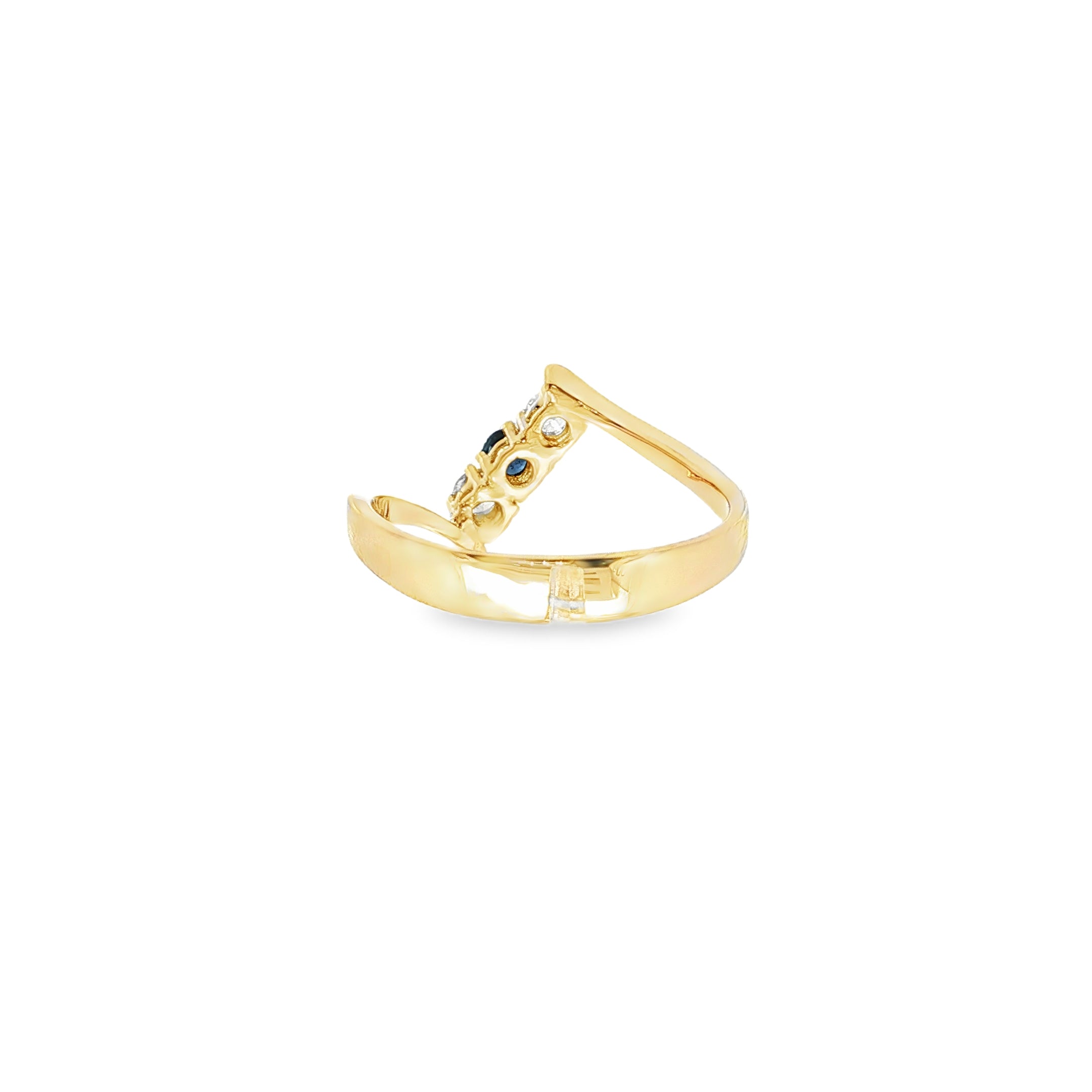 ANILLO TU Y YO DIAMANTES Y ZAFIRO
