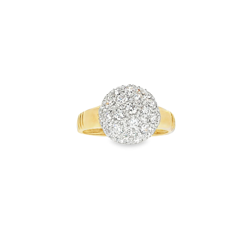 ANILLO BICOLOR CON CIRCONITAS