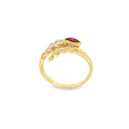 ANILLO SERPIENTE RUBI CON DIAMANTES
