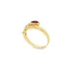 ANILLO SERPIENTE RUBI CON DIAMANTES