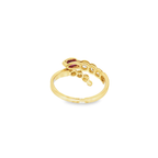 ANILLO SERPIENTE RUBI CON DIAMANTES