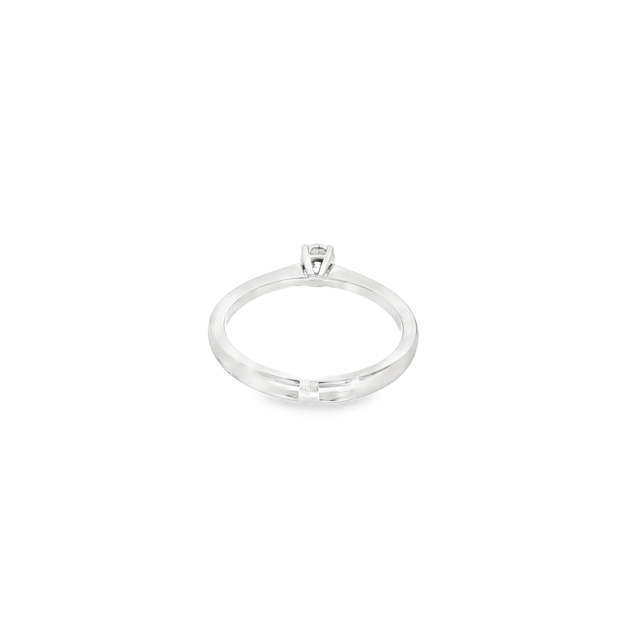 SOLITARIO DE ORO BLANCO CON DIAMANTE