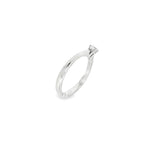 SOLITARIO DE ORO BLANCO CON DIAMANTE