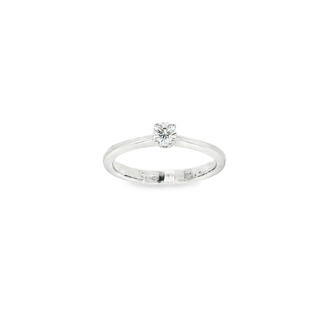 SOLITARIO DE ORO BLANCO CON DIAMANTE