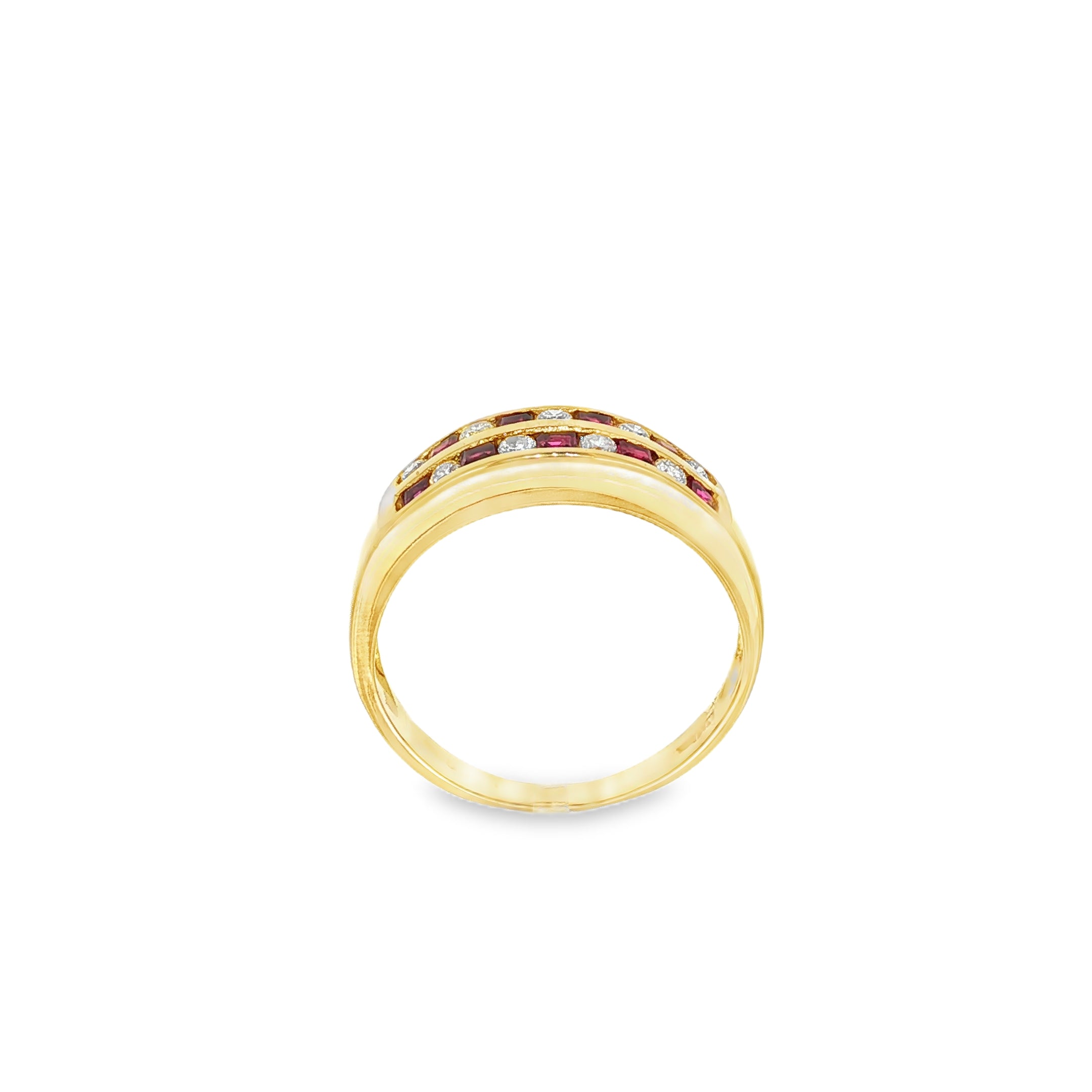 ANILLO CON RUBIES Y DIAMANTES