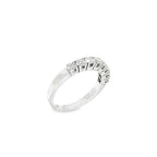 MEDIA ALIANZA DE ORO BLANCO CON 8 DIAMANTES