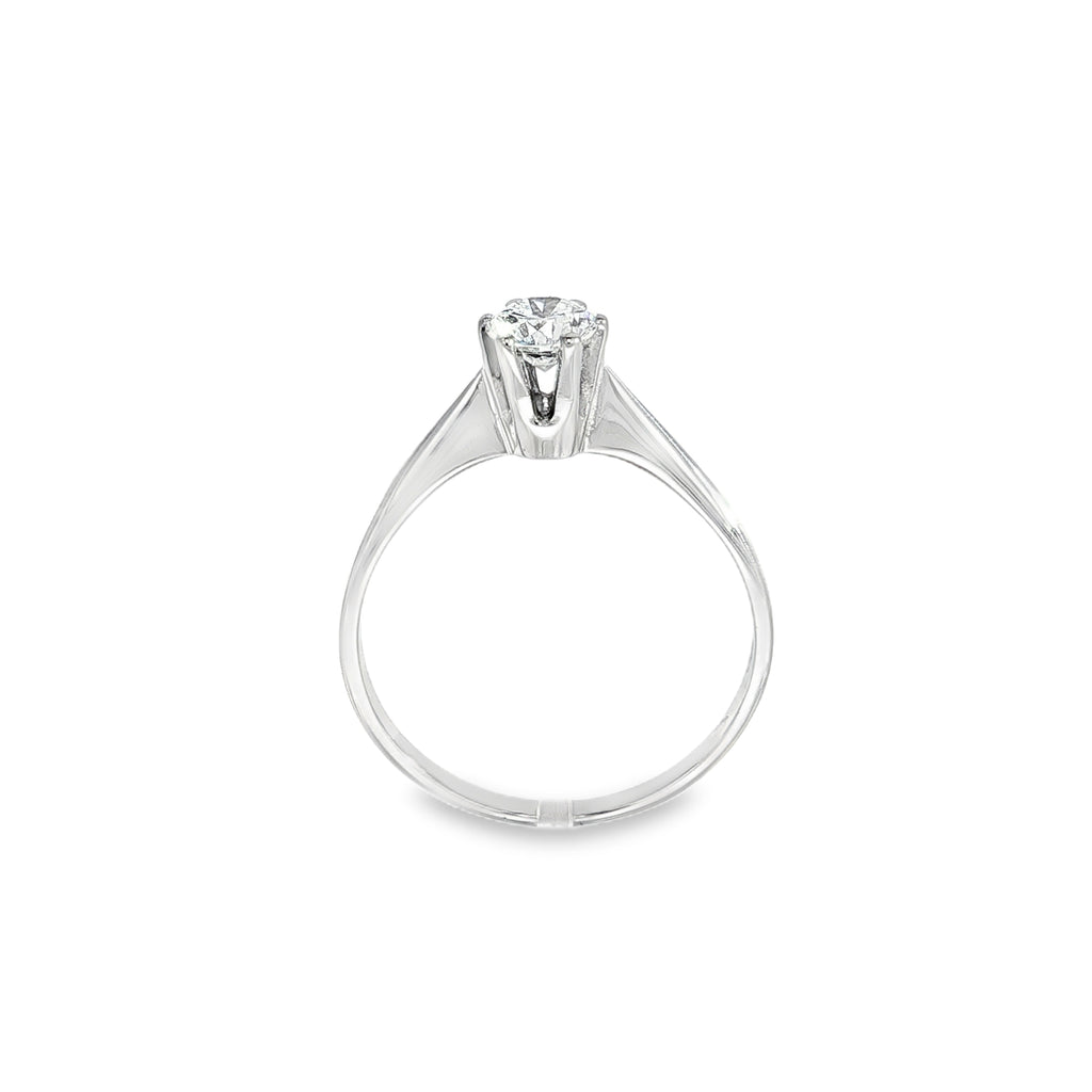 SORTIJA DE ORO BLANCO CON DIAMANTE