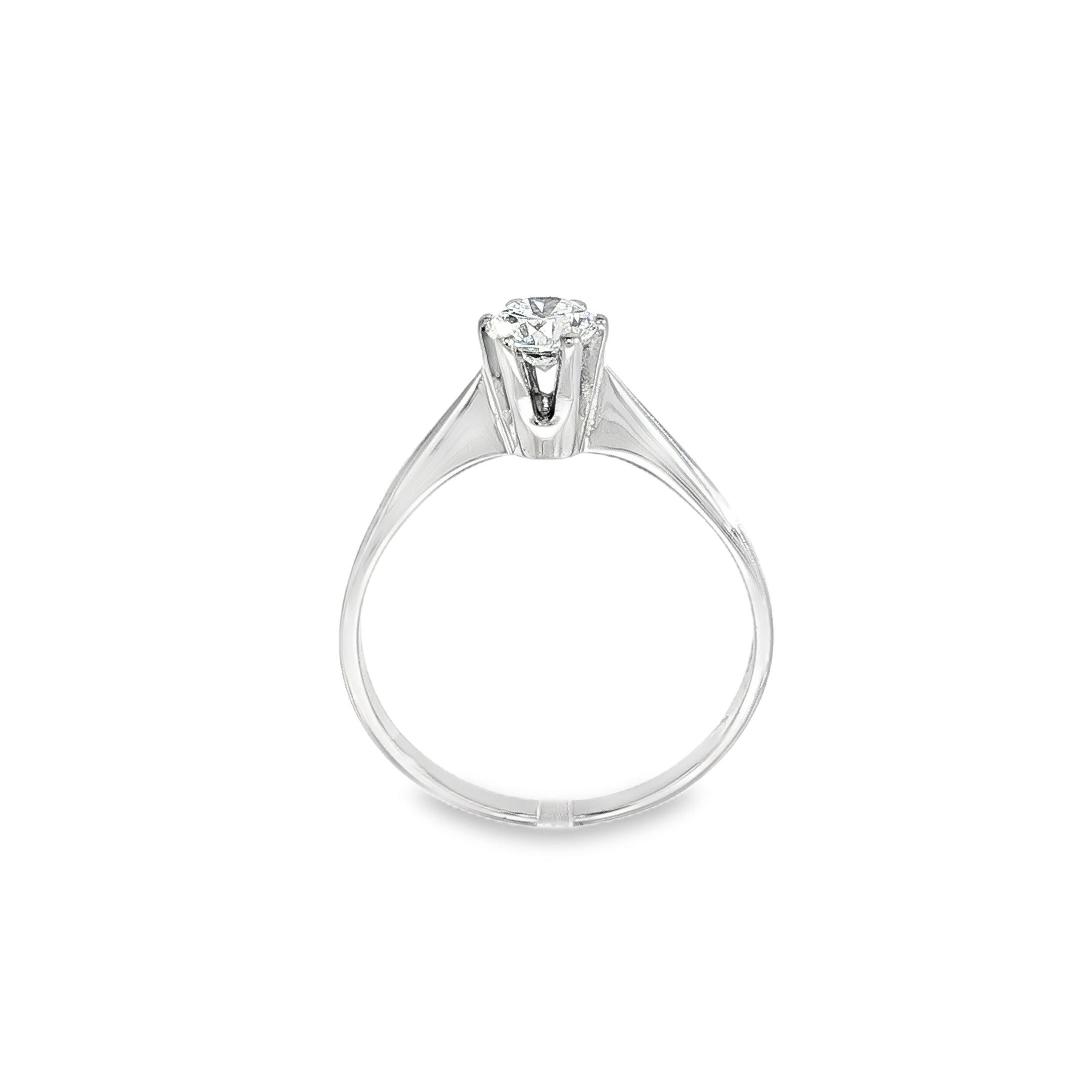 SORTIJA DE ORO BLANCO CON DIAMANTE