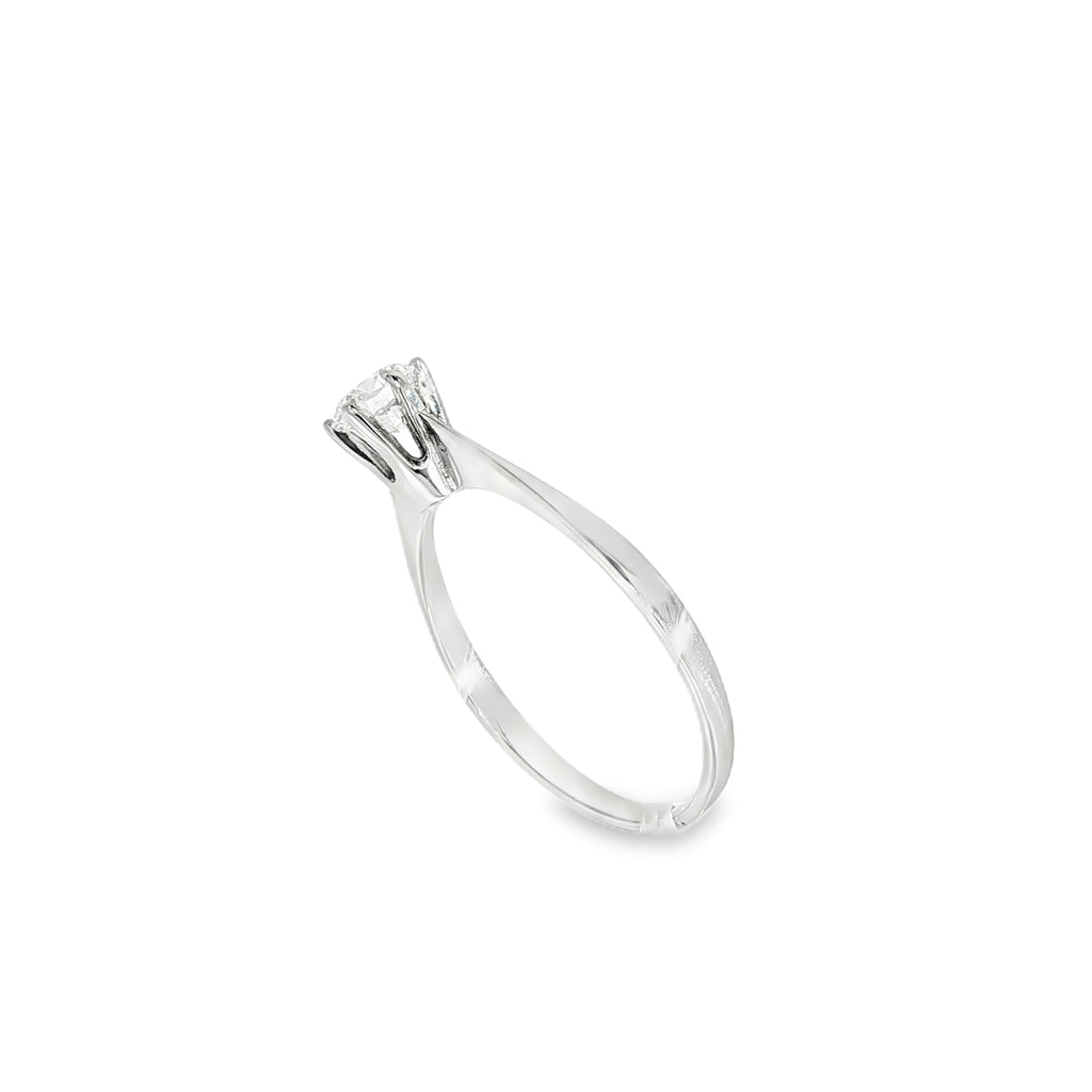 SORTIJA DE ORO BLANCO CON DIAMANTE