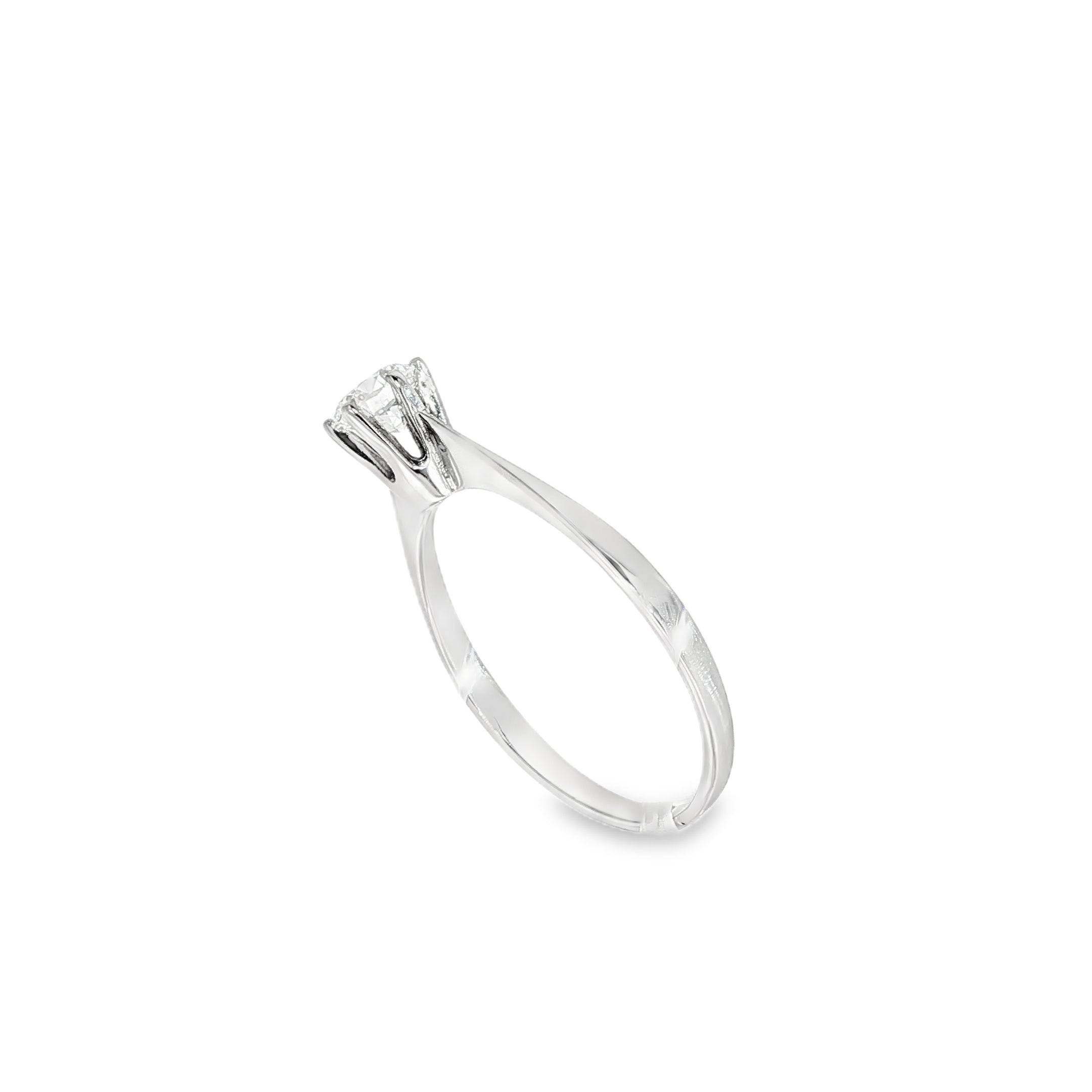 SORTIJA DE ORO BLANCO CON DIAMANTE