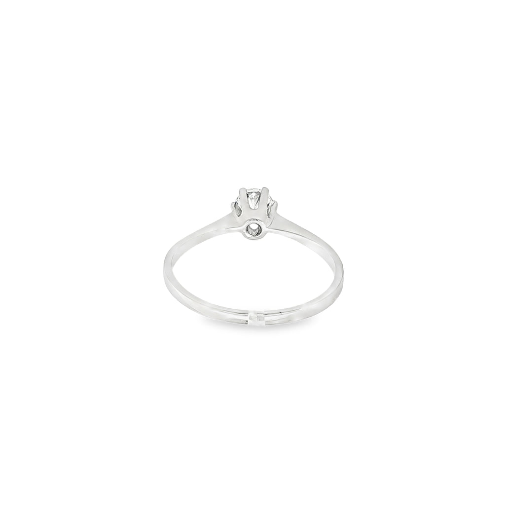 SORTIJA DE ORO BLANCO CON DIAMANTE