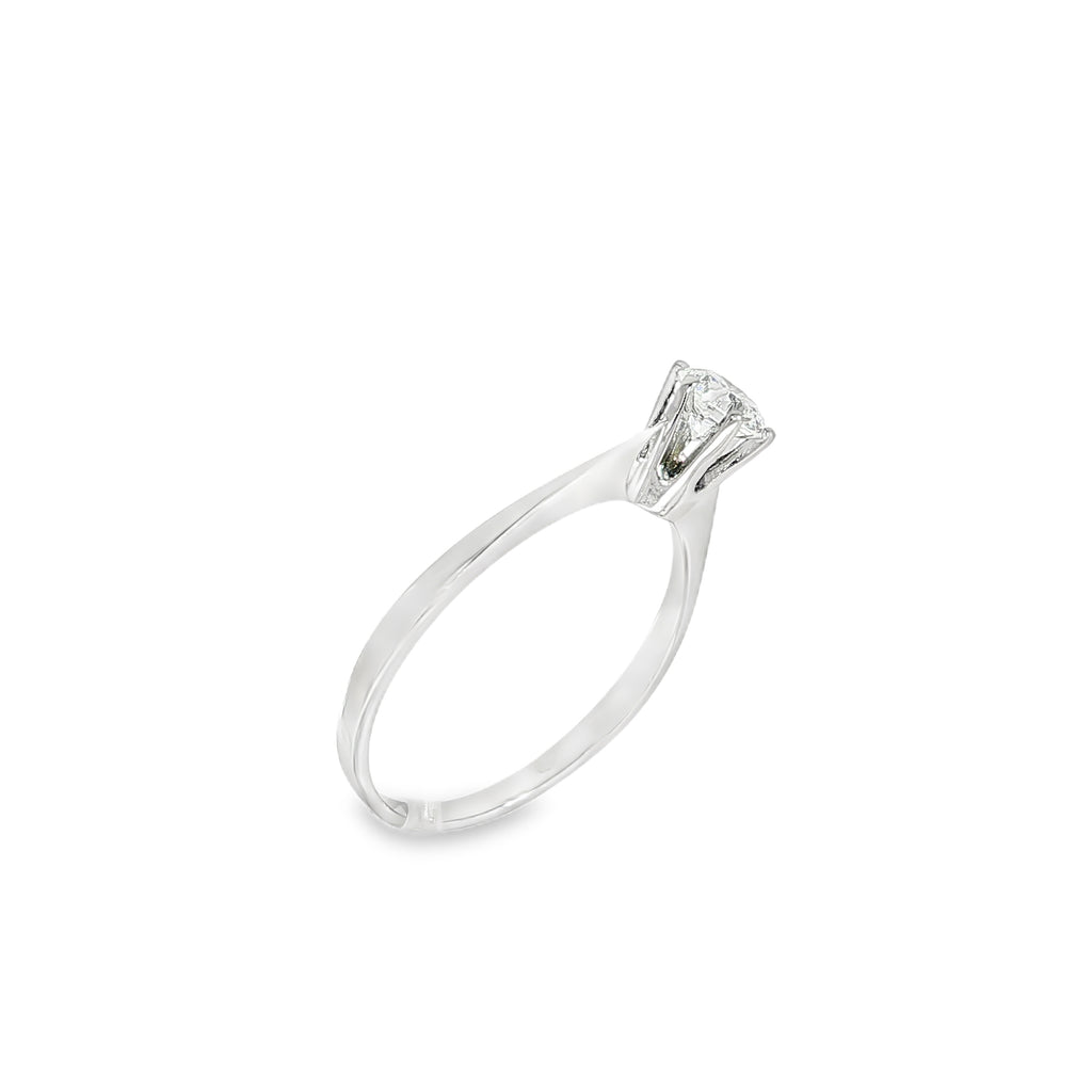 SORTIJA DE ORO BLANCO CON DIAMANTE