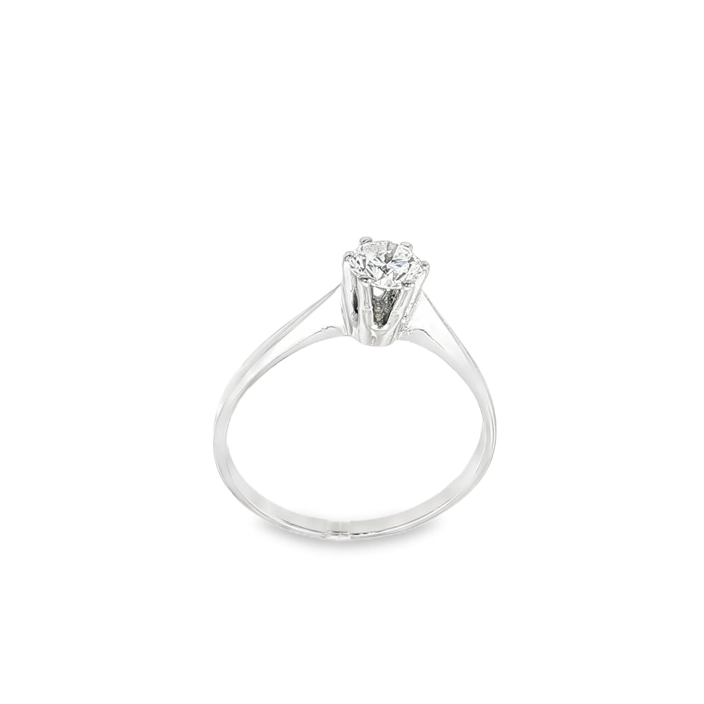SORTIJA DE ORO BLANCO CON DIAMANTE