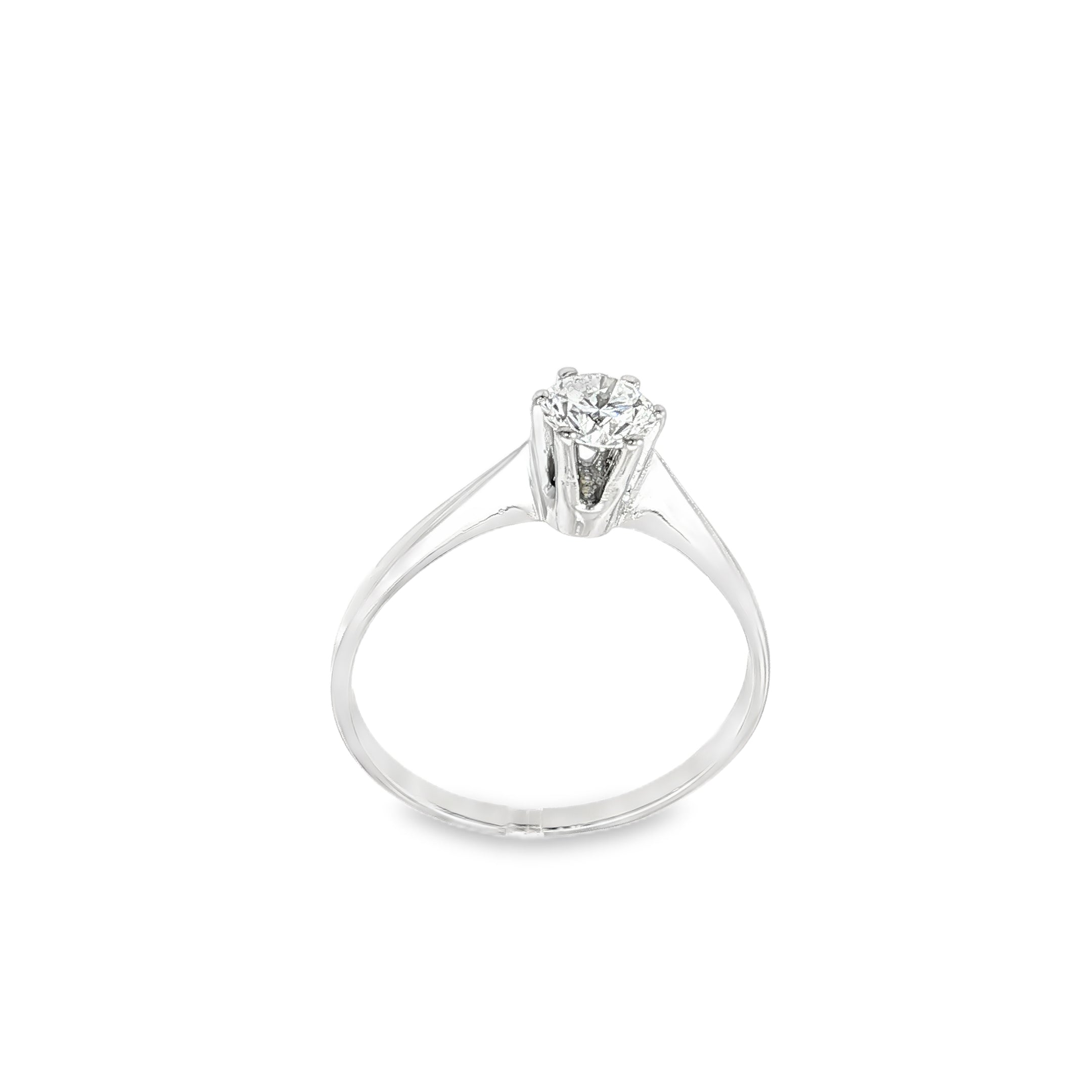 SORTIJA DE ORO BLANCO CON DIAMANTE