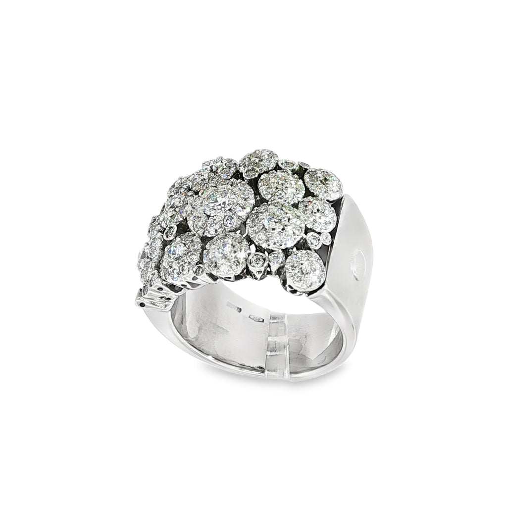 ANILLO DE ORO BLANCO CON DIAMANTES