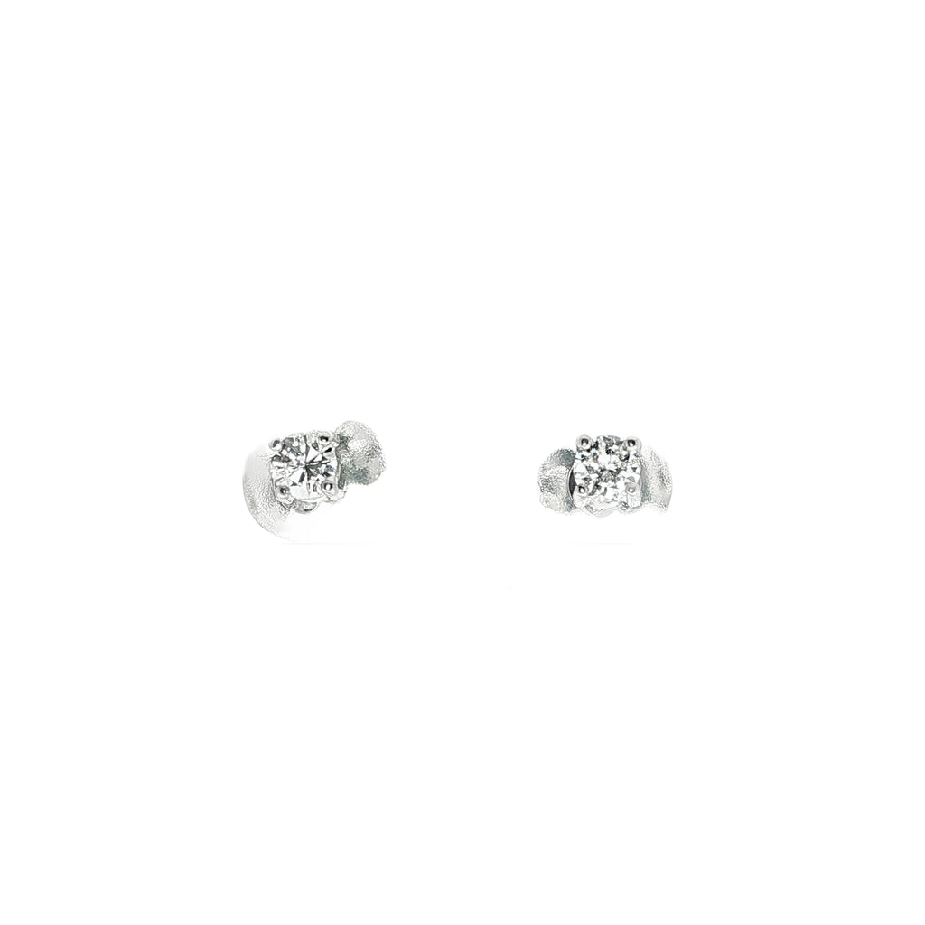 DORMILONAS ORO BLANCO CON DIAMANTES